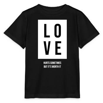 Love hurts - Stanley/Stella MINI CREATOR Kids’ T-Shirt - black - Front - Mikhail (115cm)