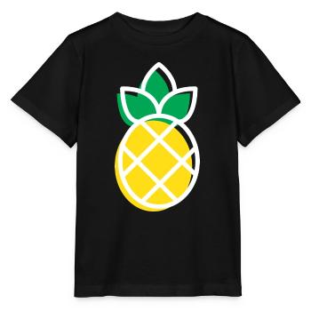 Ananas - Stanley/Stella Kinder T-Shirt MINI CREATOR  - Schwarz - Vorne - Mikhail (115cm)