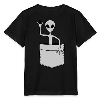 Hemdtasche Science Fiction Alien - Stanley/Stella Kinder T-Shirt MINI CREATOR  - Schwarz - Vorne - Mikhail (115cm)