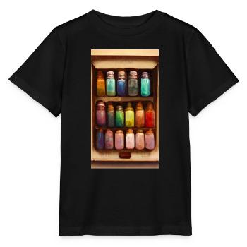 Bottles of dyes - Stanley/Stella MINI CREATOR Kids’ T-Shirt - black - Front - Mikhail (115cm)