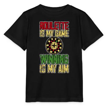 Roulette Is My Game Winning Is My Aim 3 - Stanley/Stella Kinder T-Shirt MINI CREATOR  - Schwarz - Vorne - Mikhail (115cm)
