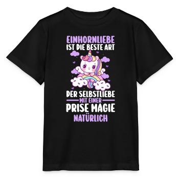 Einhorn - Stanley/Stella Kinder T-Shirt MINI CREATOR  - Schwarz - Vorne - Mikhail (115cm)
