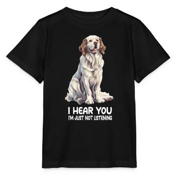 Épagneul Clumber - T-shirt bio MINI CREATOR Stanley/Stella Enfant - noir - Devant - Mikhail (115cm)