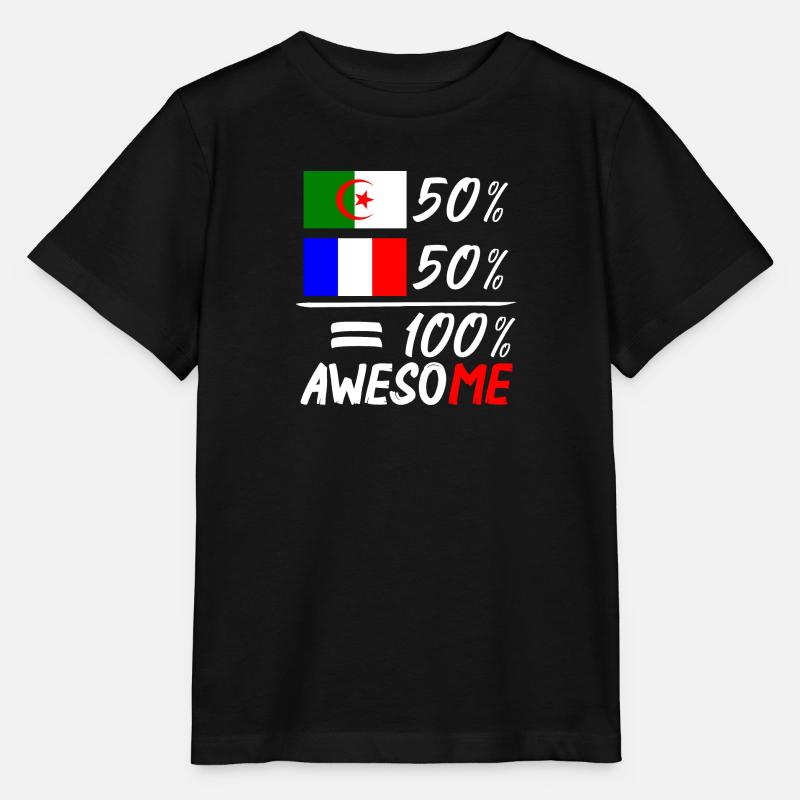Moitié Français / moitié Algérien - T-shirt bio MINI CREATOR Stanley/Stella Enfant - noir