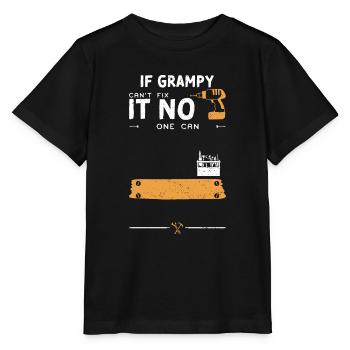 Si Grampy ne peut pas le réparer, personne ne peut le faire - T-shirt bio MINI CREATOR Stanley/Stella Enfant - noir - Devant - Mikhail (115cm)