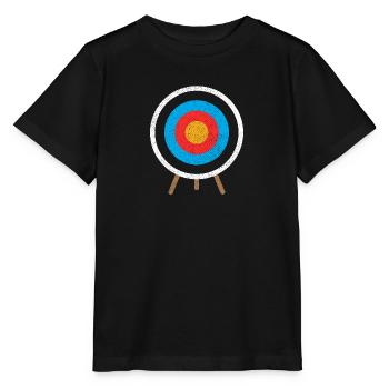 Archère de tir à l'arc visant la flèche - T-shirt bio MINI CREATOR Stanley/Stella Enfant - noir - Devant - Mikhail (115cm)