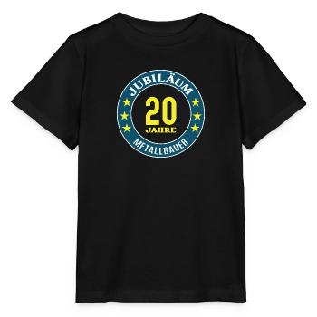 Metallbauer Jubiläum 20 Jahre 20 jähriges Jubi - Stanley/Stella Kinder T-Shirt MINI CREATOR  - Schwarz - Vorne - Mikhail (115cm)