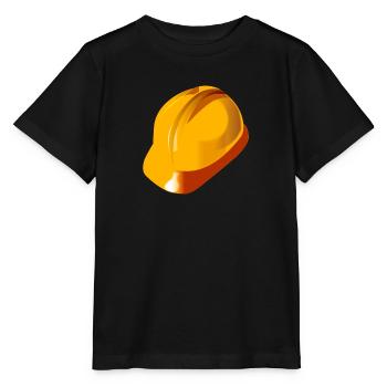 cadeau casque de construction Casque de chantier - T-shirt bio MINI CREATOR Stanley/Stella Enfant - noir - Devant - Mikhail (115cm)