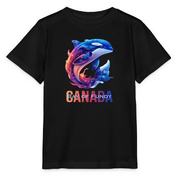 Baie Orca de Fundy - T-shirt bio MINI CREATOR Stanley/Stella Enfant - noir - Devant - Mikhail (115cm)