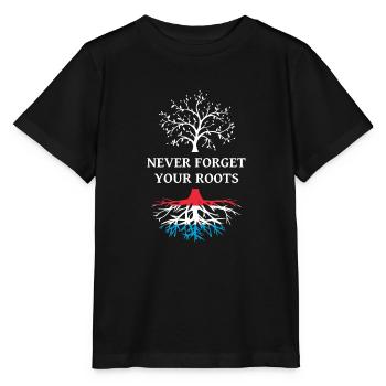 Racines luxembourgeoises - T-shirt bio MINI CREATOR Stanley/Stella Enfant - noir - Devant - Mikhail (115cm)