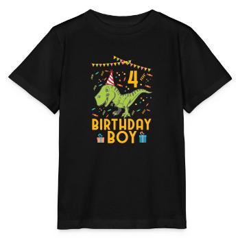 Birthday Boy - 4th birthday - Stanley/Stella MINI CREATOR Kids’ T-Shirt - black - Front - Mikhail (115cm)
