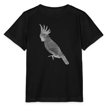 Croquis d’oiseau cacatoès - T-shirt bio MINI CREATOR Stanley/Stella Enfant - noir - Devant - Mikhail (115cm)