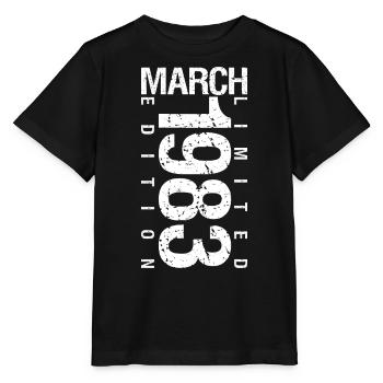 March 1983 March Anniversary March 1983 - Stanley/Stella MINI CREATOR Kids’ T-Shirt - black - Front - Mikhail (115cm)