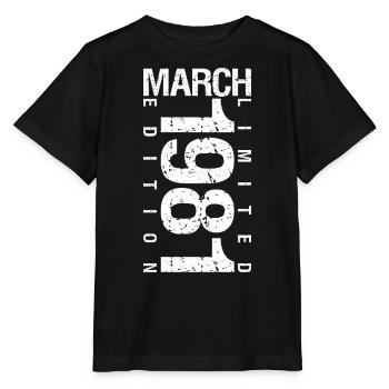 March 1981 March Anniversary March 1981 - Stanley/Stella MINI CREATOR Kids’ T-Shirt - black - Front - Mikhail (115cm)