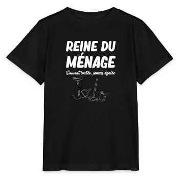 Humorous Mom Queen of the Household Household Humor - Stanley/Stella MINI CREATOR Kids’ T-Shirt - black - Front - Mikhail (115cm)