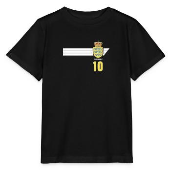 Dänemark Fussball Dänisches Wappen Flagge Dynamit - Stanley/Stella Kinder T-Shirt MINI CREATOR  - Schwarz - Vorne - Mikhail (115cm)