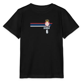 Serbie Srbija Patriotism Football Fan Jersey - T-shirt bio MINI CREATOR Stanley/Stella Enfant - noir - Devant - Mikhail (115cm)