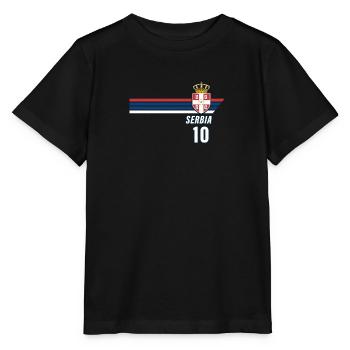 Serbie Srbija Patriotism Football Fan Jersey - T-shirt bio MINI CREATOR Stanley/Stella Enfant - noir - Devant - Mikhail (115cm)