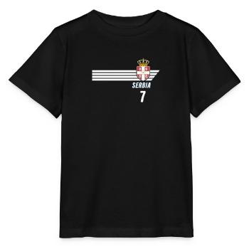 Serbie Srbija Patriotism Football Fan Jersey - T-shirt bio MINI CREATOR Stanley/Stella Enfant - noir - Devant - Mikhail (115cm)