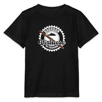 Musiker Orchester Blasinstrument Bassoon - Stanley/Stella Kinder T-Shirt MINI CREATOR  - Schwarz - Vorne - Mikhail (115cm)