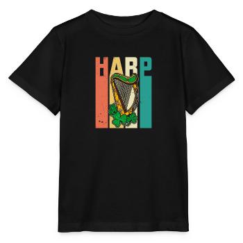 Musiker Harfenist Keltische Harfe Musikschule - Stanley/Stella Kinder T-Shirt MINI CREATOR  - Schwarz - Vorne - Mikhail (115cm)
