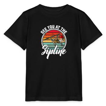 Seilrutscher Seilrutschen Zipline Zipliner Hobby - Stanley/Stella Kinder T-Shirt MINI CREATOR  - Schwarz - Vorne - Mikhail (115cm)