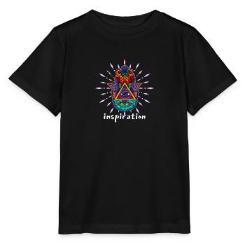 Main de Hamsa Talisman Yoga Protection Bouddha - T-shirt bio MINI CREATOR Stanley/Stella Enfant - noir - Devant - Mikhail (115cm)