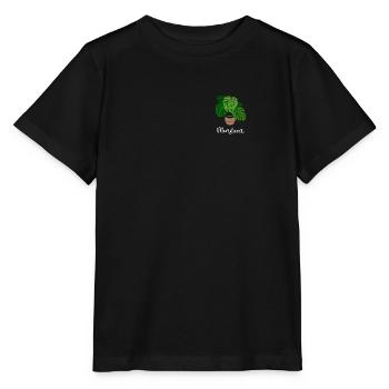 Monstera Flora jardinier de plantes d’intérieur - T-shirt bio MINI CREATOR Stanley/Stella Enfant - noir - Devant - Mikhail (115cm)