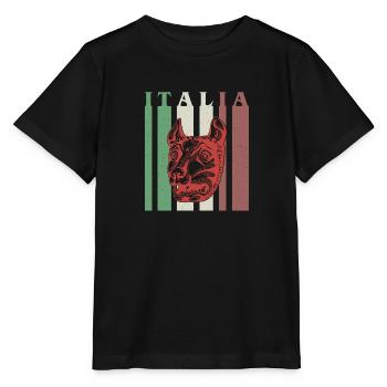 Wolf Rome Italie Italia Vacances Histoire - T-shirt bio MINI CREATOR Stanley/Stella Enfant - noir - Devant - Mikhail (115cm)