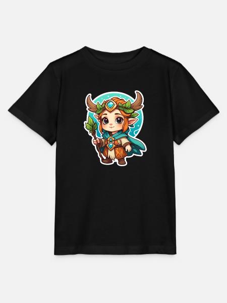Druide Niedlich Illustration - Stanley/Stella Kinder T-Shirt MINI CREATOR - Schwarz