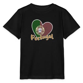 Portugal Urlaub Lissabon Reise Nationalfarben - Stanley/Stella Kinder T-Shirt MINI CREATOR  - Schwarz - Vorne - Mikhail (115cm)