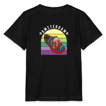 Holländisches Verstopfen Klompen Holzschuhe - Stanley/Stella Kinder T-Shirt MINI CREATOR  - Schwarz - Vorne - Mikhail (115cm)