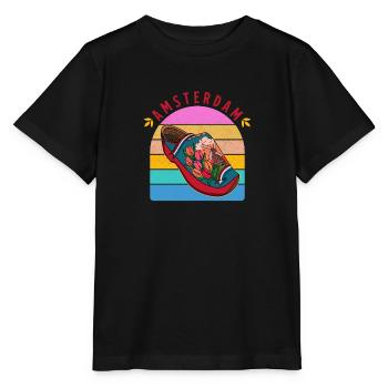 Holländisches Verstopfen Klompen Holzschuhe - Stanley/Stella Kinder T-Shirt MINI CREATOR  - Schwarz - Vorne - Mikhail (115cm)