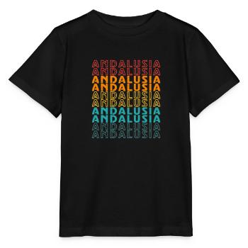 Spanien Sevilla Andalusien Iberische Flagge - Stanley/Stella Kinder T-Shirt MINI CREATOR  - Schwarz - Vorne - Mikhail (115cm)