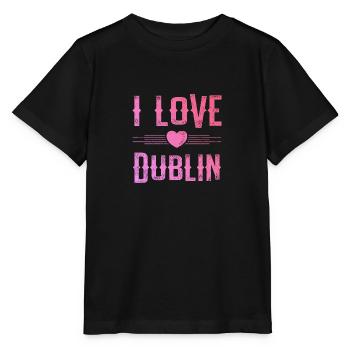 J’aime Dublin - T-shirt bio MINI CREATOR Stanley/Stella Enfant - noir - Devant - Mikhail (115cm)