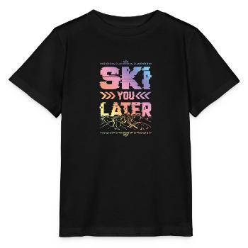 ski skiing - Stanley/Stella MINI CREATOR Kids’ T-Shirt - black - Front - Mikhail (115cm)