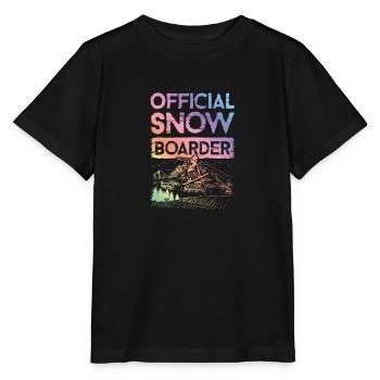 Official Snowboarder - Stanley/Stella MINI CREATOR Kids’ T-Shirt - black - Front - Mikhail (115cm)