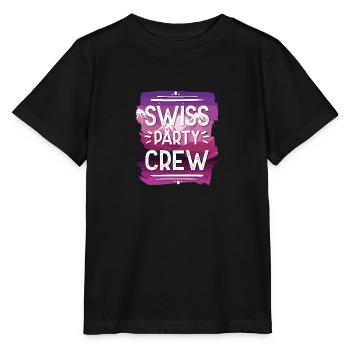 Swiss Party Crew - T-shirt bio MINI CREATOR Stanley/Stella Enfant - noir - Devant - Mikhail (115cm)