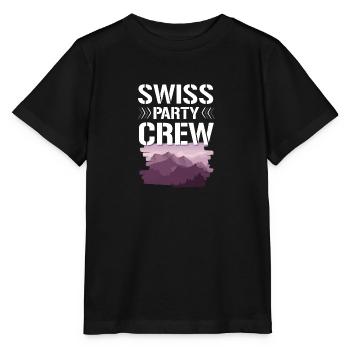 Swiss Party Crew - T-shirt bio MINI CREATOR Stanley/Stella Enfant - noir - Devant - Mikhail (115cm)