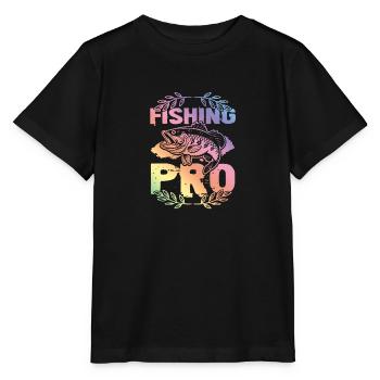 Fishing Pro - Stanley/Stella Kinder T-Shirt MINI CREATOR  - Schwarz - Vorne - Mikhail (115cm)