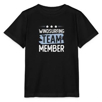 Windsurfing Team - Stanley/Stella Kinder T-Shirt MINI CREATOR  - Schwarz - Vorne - Mikhail (115cm)