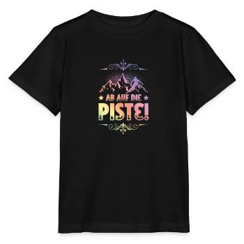 ab auf die piste - Stanley/Stella Kinder T-Shirt MINI CREATOR  - Schwarz - Vorne - Mikhail (115cm)