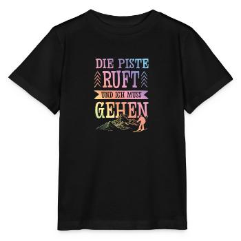Die Piste Ruft - Stanley/Stella Kinder T-Shirt MINI CREATOR  - Schwarz - Vorne - Mikhail (115cm)
