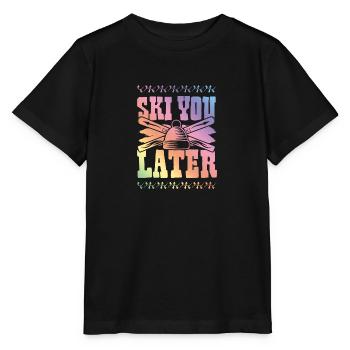 Ski Skiing - Stanley/Stella MINI CREATOR Kids’ T-Shirt - black - Front - Mikhail (115cm)