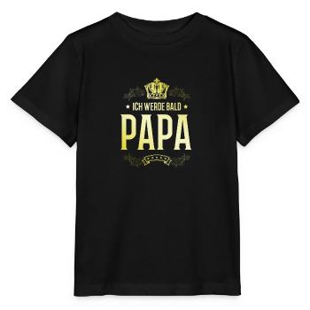 Ich werde Bald Papa - Stanley/Stella Kinder T-Shirt MINI CREATOR  - Schwarz - Vorne - Mikhail (115cm)