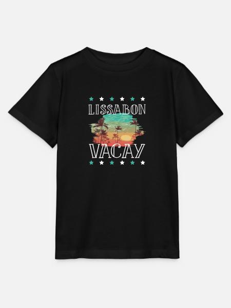 Lissabon Urlaub - Stanley/Stella Kinder T-Shirt MINI CREATOR  - Schwarz