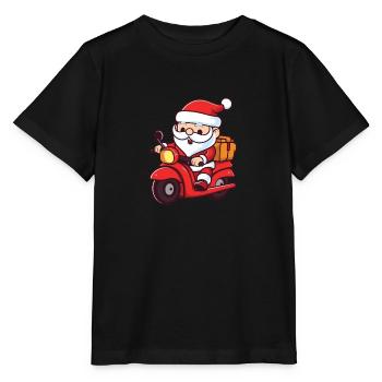 Weihnachtsmann Santa Fahrzeug - Stanley/Stella Kinder T-Shirt MINI CREATOR  - Schwarz - Vorne - Mikhail (115cm)