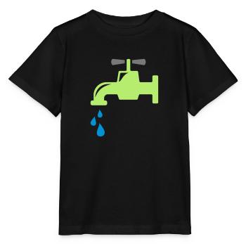 robinet - T-shirt bio MINI CREATOR Stanley/Stella Enfant - noir - Devant - Mikhail (115cm)