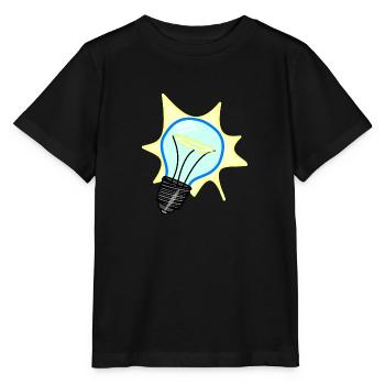 lightbulb light bulb gluehbirne gluehlampe lamp13 - Stanley/Stella Kinder T-Shirt MINI CREATOR  - Schwarz - Vorne - Mikhail (115cm)