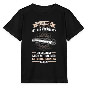 Harmonica Mundharmonika Akkord-mundharmonika - Stanley/Stella Kinder T-Shirt MINI CREATOR  - Schwarz - Vorne - Mikhail (115cm)